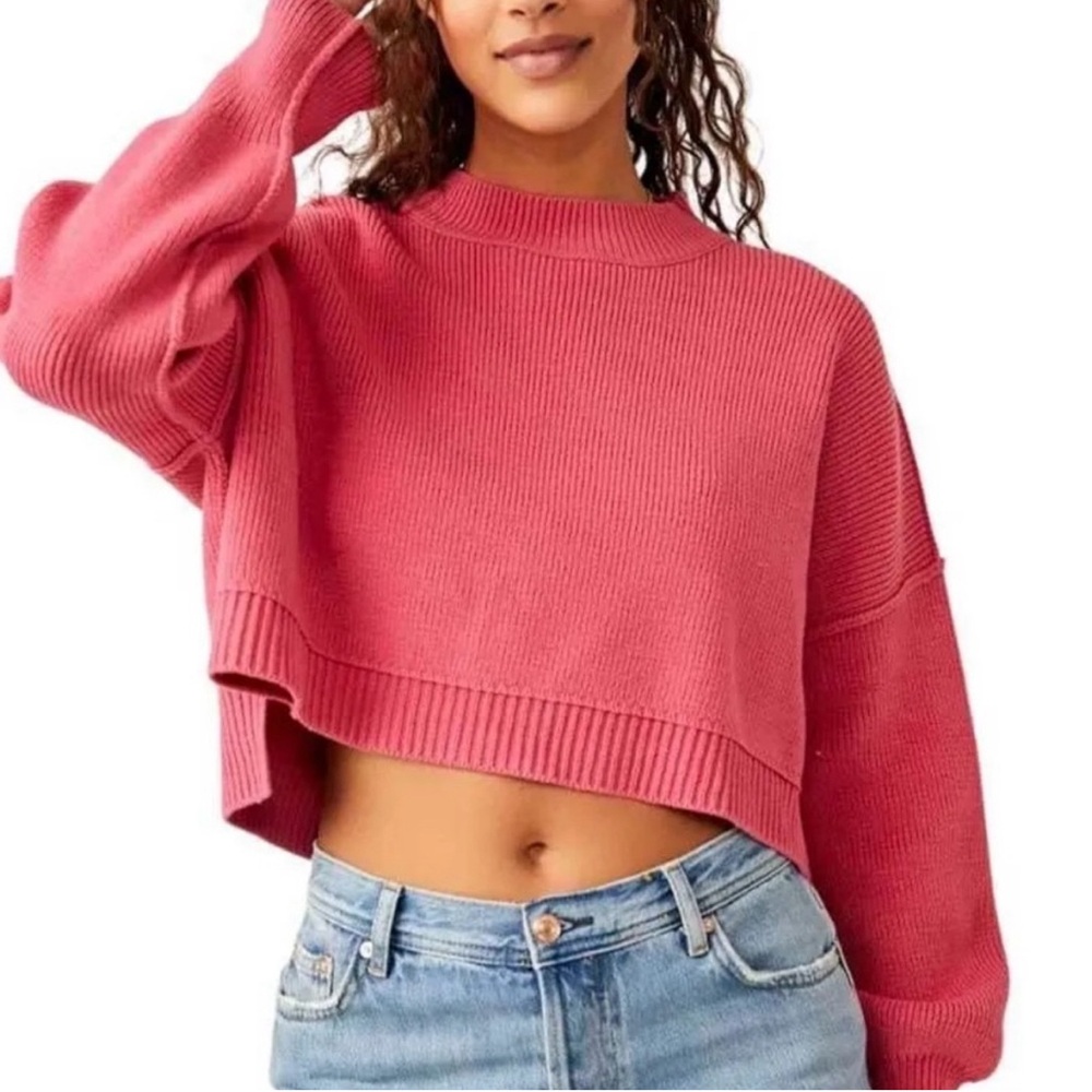 Free People Easy Street Cropped Sweater